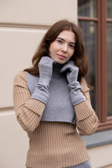 Punto & Via 100% Merino rinkinys Šviesiai pilka