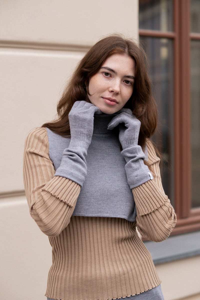 Punto & Via 100% Merino rinkinys Šviesiai pilka