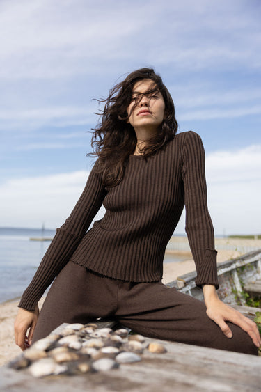 Brera 100% merino palaidinė Šokoladas