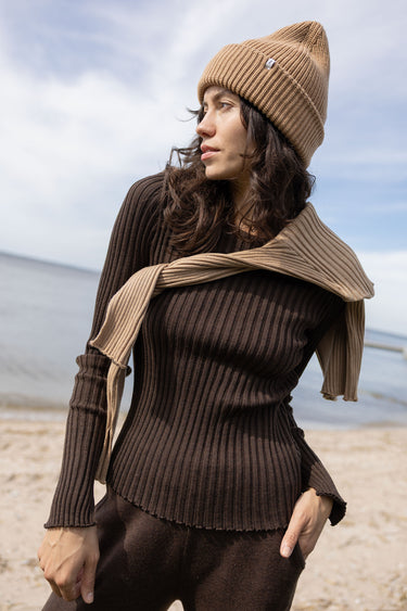 Brera 100% merino palaidinė Šokoladas