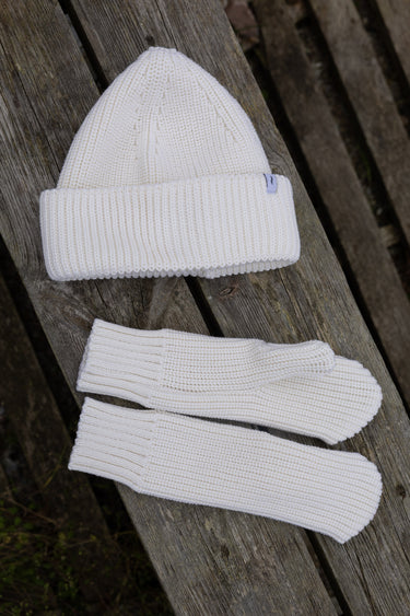 Nonna 100% merino pirštinės Balta