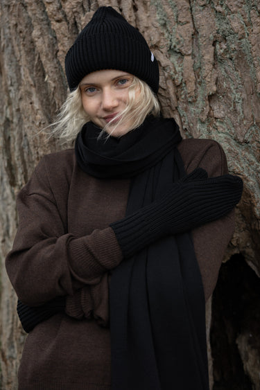 Nonna 100% merino pirštinės Juoda