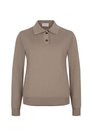 Galante 100% merino polo palaidinė Taupe