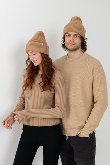 Rotondo 100% merino kepurė Smėlis
