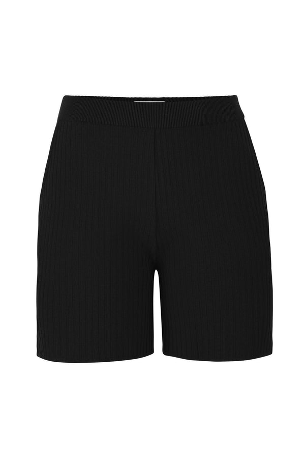 Terra Ribbed Shorts Black