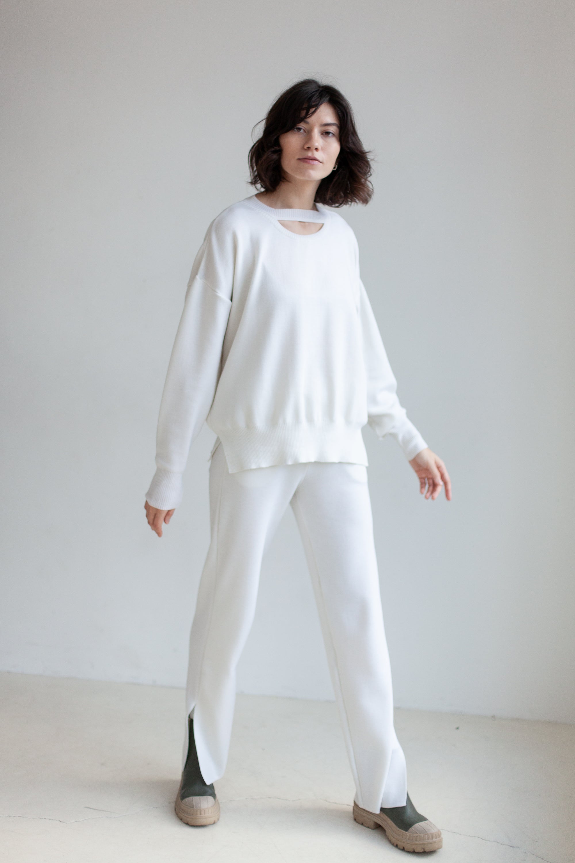 Ora & Rotondo 100% Merino Co-ord in White *Limited Edition*