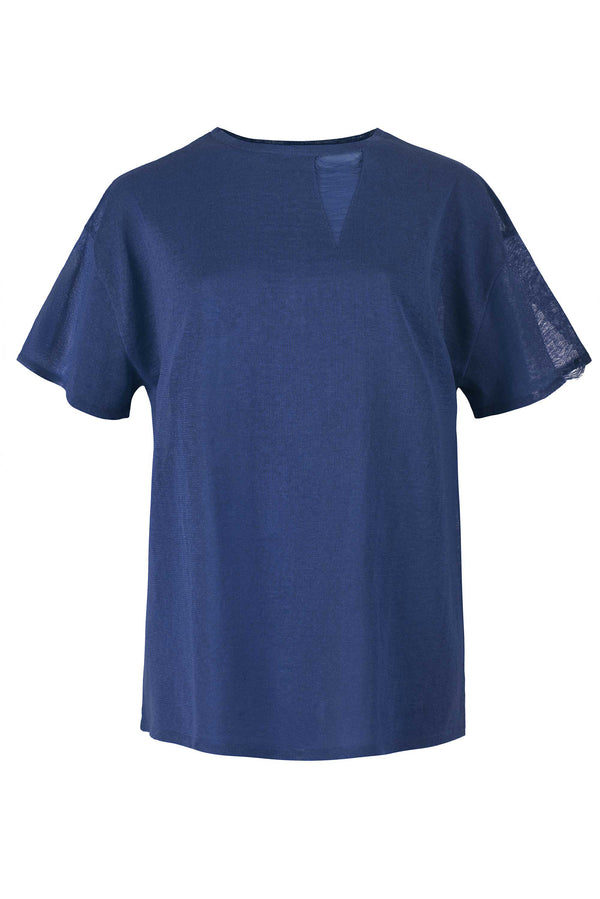Energia lininiai marškinėliai Mėlyna
