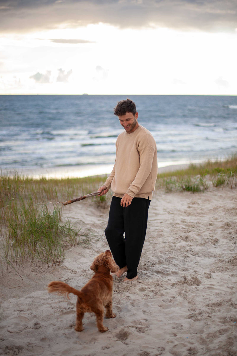 Honeycomb Unisex Jumper Beige