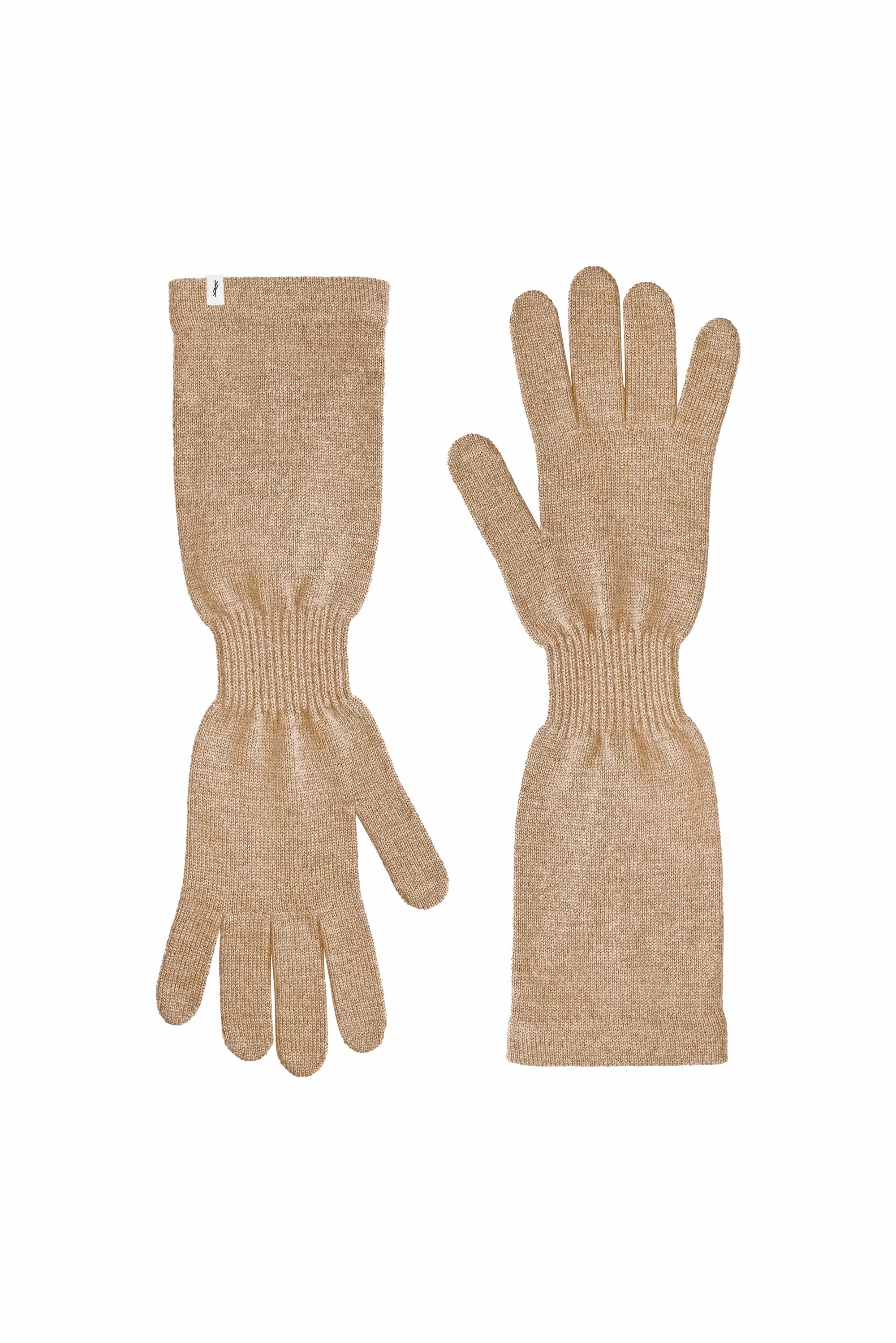 Via 100% Merino Gloves Beige