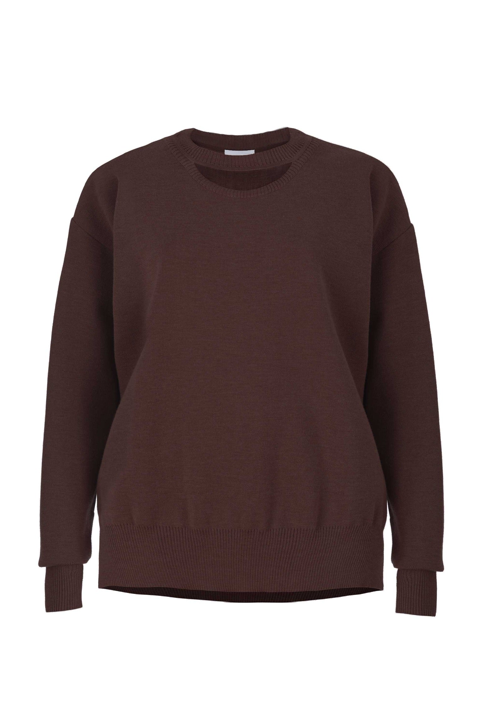 Rotondo 100% Merino Jumper Chocolate